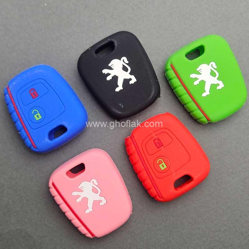 206-سیلیکونی-01 کاور ریموت پژو 206 - 207 - رانا - پارس مدل 96 به بالا طرح سیلیکونی - Image 1