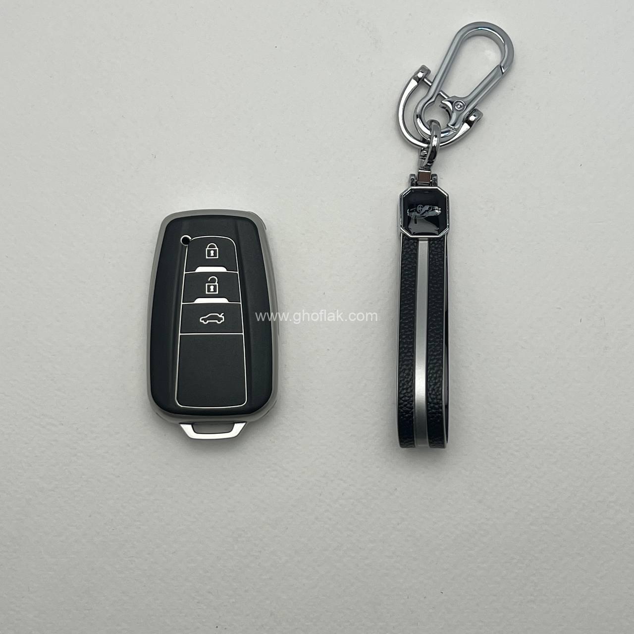 photo_12_2025-01-04_20-35-48 کاور ریموت تویوتا سی اچ ار و لوین بنزینی طرح چرم با بند ست - Image 1