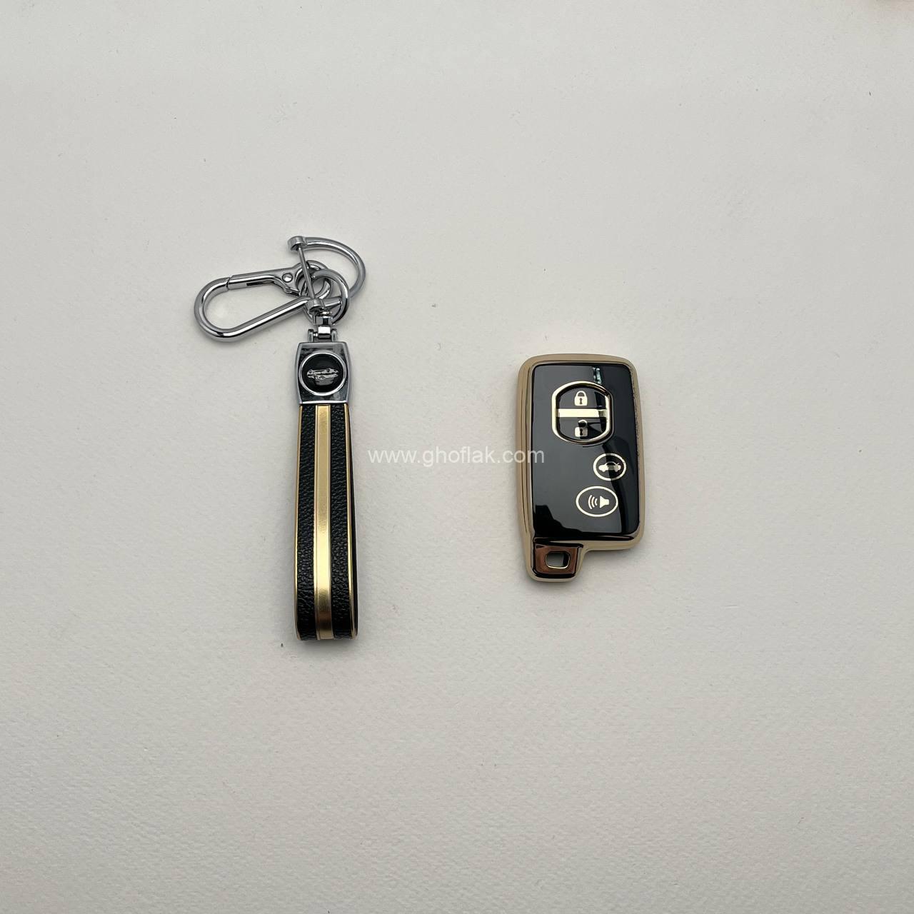 photo_15_2025-01-27_19-58-55 کاور ریموت تویوتا آریون - لندکروز و لکسوس طرح براق با بند ست - Image 1