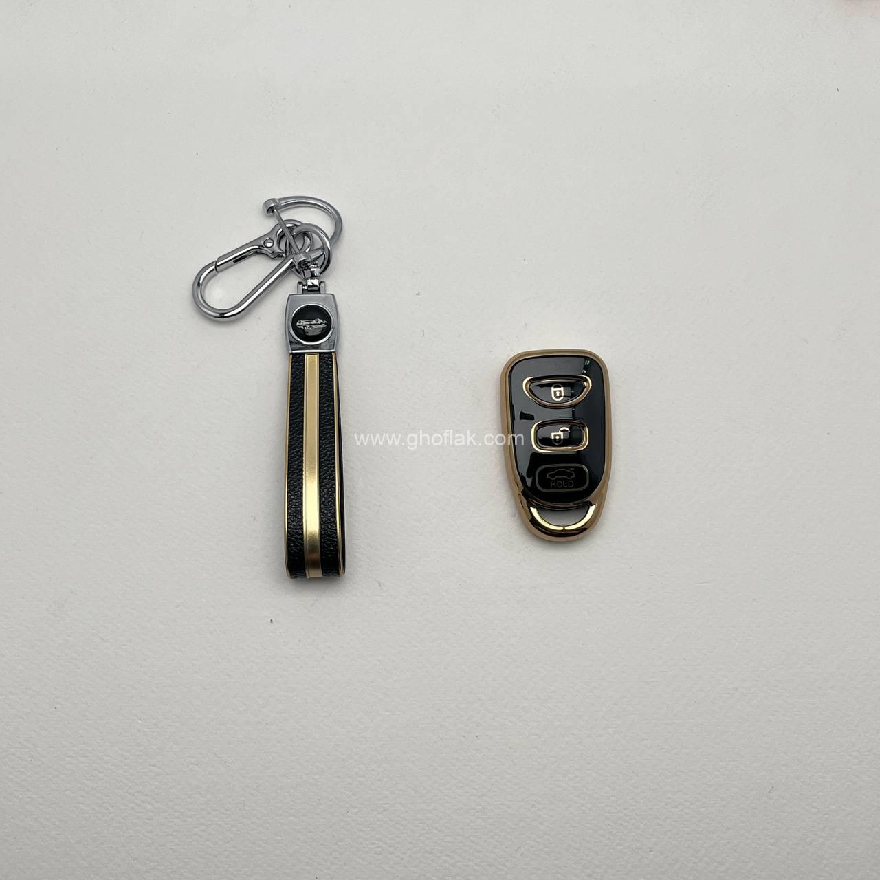 photo_17_2025-01-27_19-58-55 کاور ریموت هیوندایی سوناتا - آزرا و سانتافه طرح براق با بند ست - Image 1