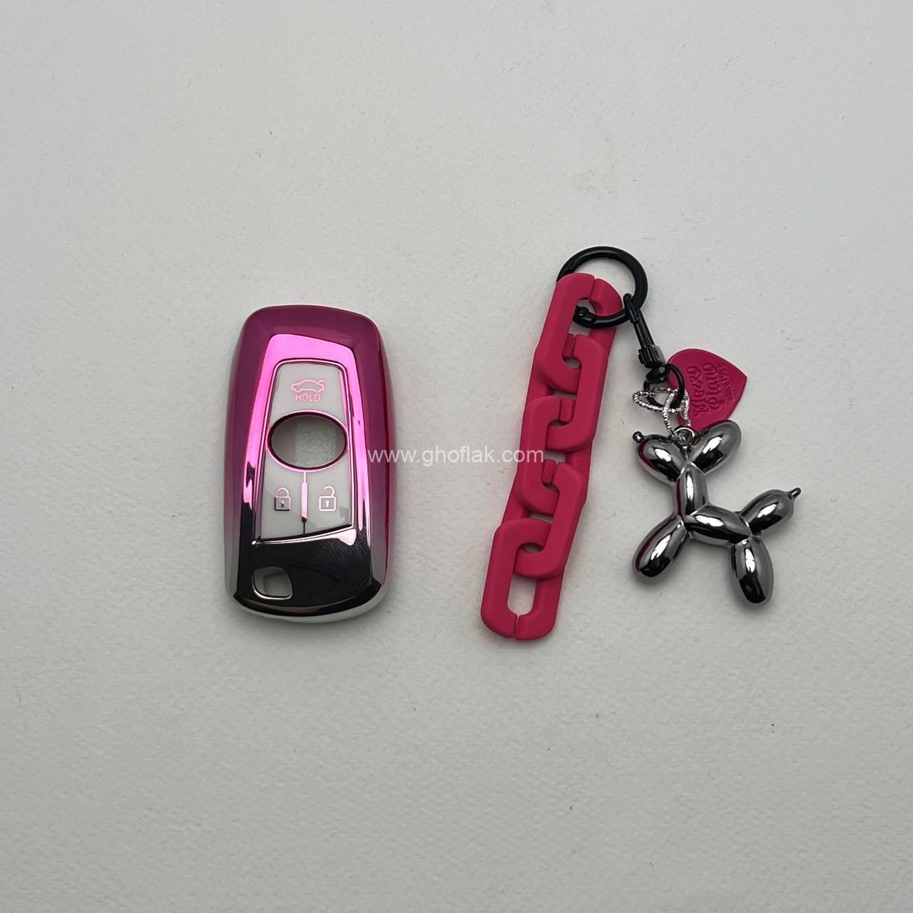 photo_2_2025-01-06_19-53-27 کاور ریموت تارا اتومات و دنا اتومات کیلس با بند ست طرح پینک - Image 1