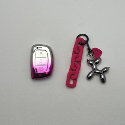 کاور ریموت هیوندایی کیلس (اکسنت - النترا - ال اف - توسان) پینک با بند ست