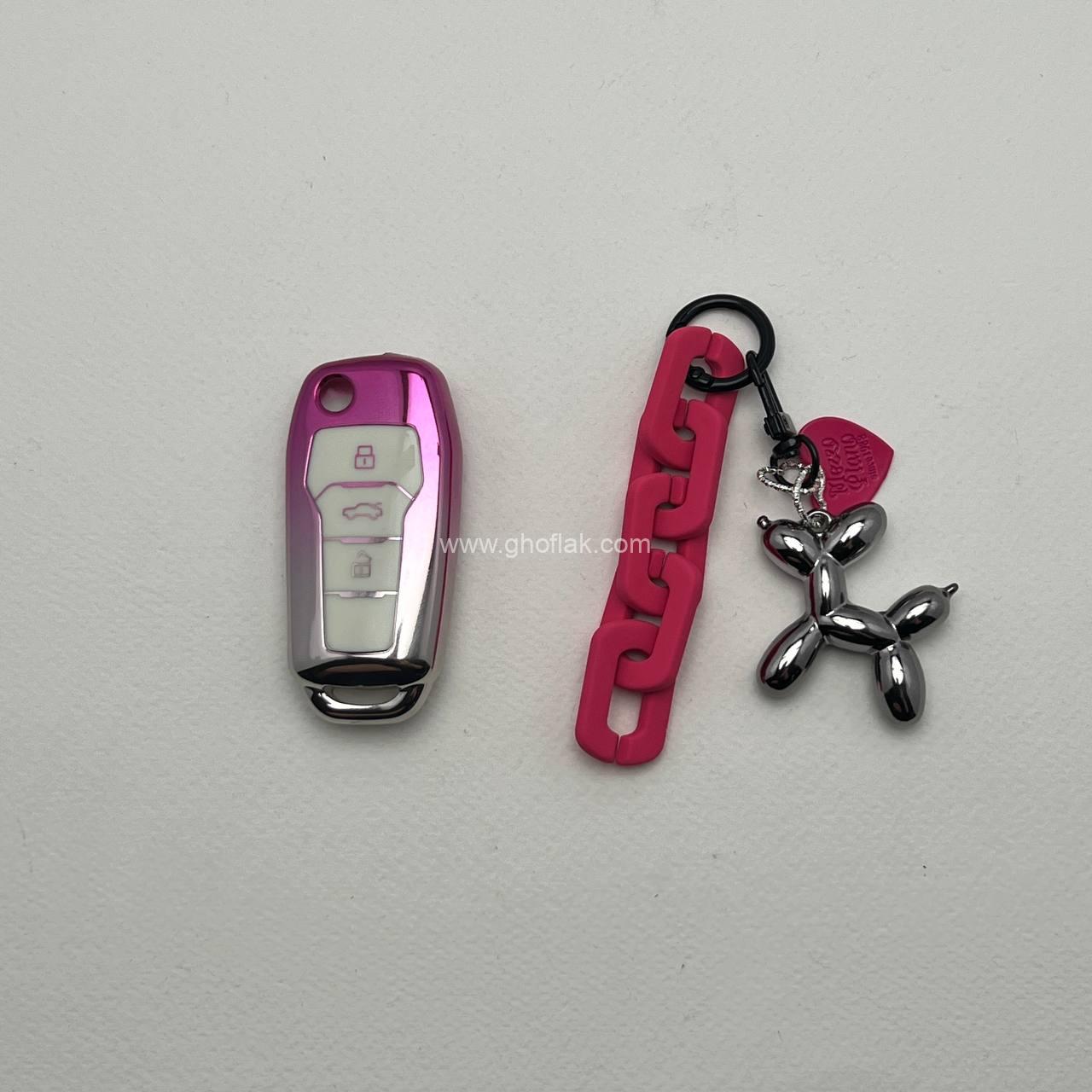 photo_5_2025-01-06_19-53-27 کاور ریموت ساینا اس و اطلس کلید تاشو پینک با بند ست - Image 1