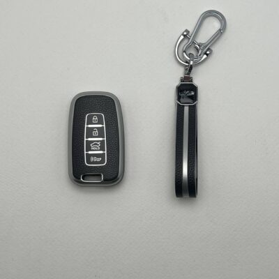 کاور ریموت هیوندایی و کیا چهار دکمه طرح چرم با بند ست