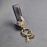 آویز چرم نگین دار یراق طلایی - Image 12