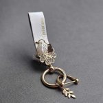 آویز چرم نگین دار یراق طلایی - Image 13