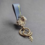 آویز چرم نگین دار یراق طلایی - Image 15