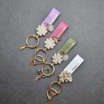 آویز چرم نگین دار یراق طلایی