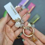 آویز چرم نگین دار یراق طلایی - Image 3