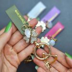 آویز چرم نگین دار یراق طلایی - Image 4