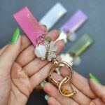 آویز چرم نگین دار یراق طلایی - Image 5