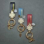 آویز چرم نگین دار یراق طلایی - Image 9