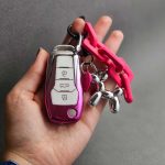 کاور ریموت ساینا اس و اطلس کلید تاشو پینک با بند ست