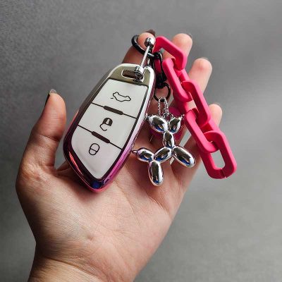کاور ریموت شاهین پینک با بند ست