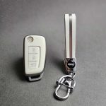 کاور ریموت نیسان جوک - مورانو - ایکس تریل و قشقایی کلید تاشو طرح چرم با بند ست - Image 8