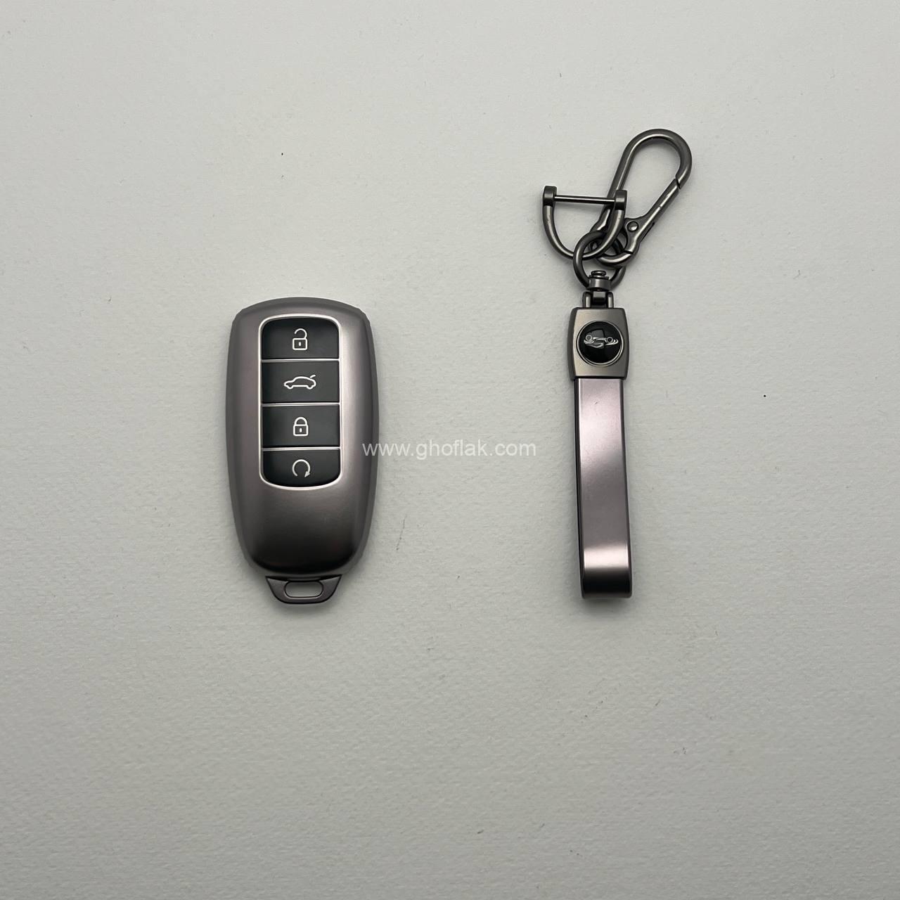 photo_10_2025-02-20_12-32-59 کاور ریموت تیگو 8 - فونیکس و لوکانو طرح متالیک با بند ست - Image 1