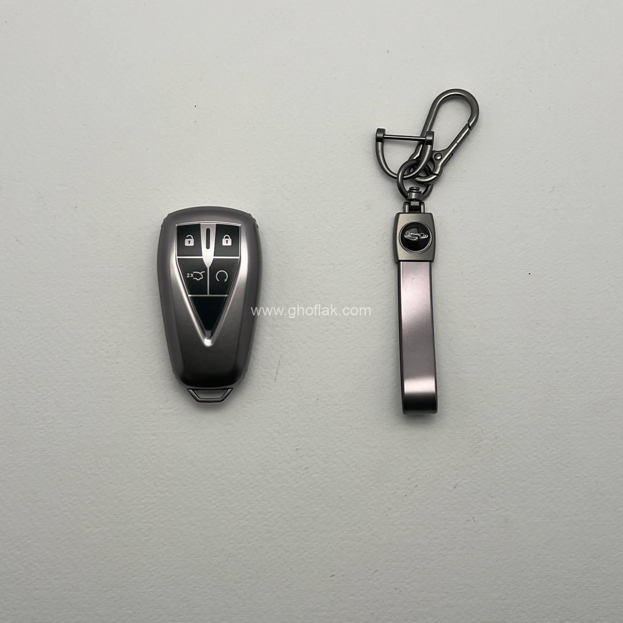 photo_11_2025-02-20_12-32-59 کاور ریموت چانگان کیلس چهار دکمه طرح متالیک با بند ست - Image 1