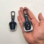 کاور ریموت پژو 206 و 207 و پارس مدل بالا دور فلزی دورنگ