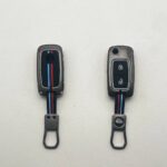 کاور ریموت پژو 405 و پارس کلید تاشو دو دکمه دور فلزی طرح کلاسیک - Image 3