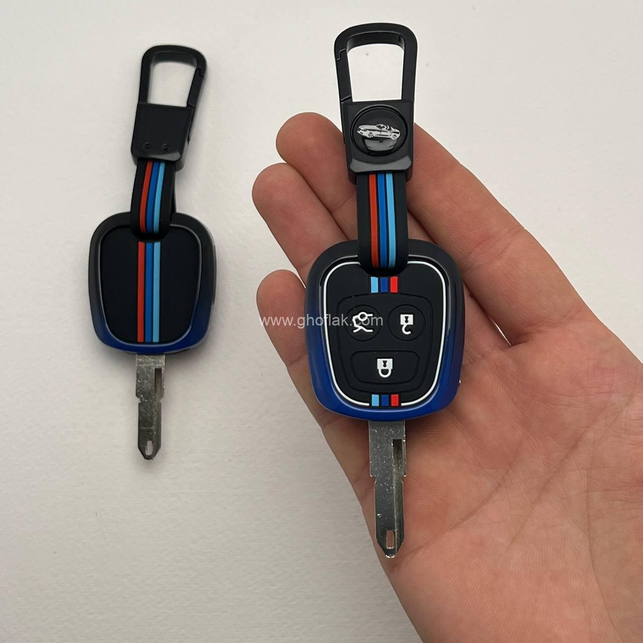 photo_3_2025-02-17_20-05-02 کاور ریموت دنا و سمند سورن دور فلزی آبی - Image 1