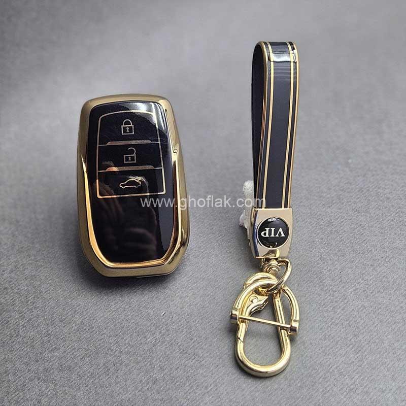 کاور-ریموت-تویوتا-کرولا---هایلوکس---C-HR-و-لوین-هیبریدی-سه-دکمه-طرح-براق-01 کاور ریموت تویوتا کرولا - هایلوکس - C-HR و لوین هیبریدی سه دکمه طرح براق با بند ست - Image 1