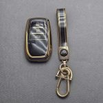 کاور ریموت تویوتا کرولا - هایلوکس - C-HR و لوین هیبریدی سه دکمه طرح براق با بند ست - Image 3