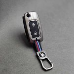 کاور ریموت پژو 405 و پارس کلید تاشو دو دکمه فلزی کلاسیک