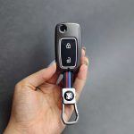 کاور ریموت پژو 405 و پارس کلید تاشو دو دکمه فلزی کلاسیک - Image 6