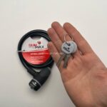 قفل تسمه ای دوچرخه سانمکس 100 سانت کلید معمولی - Image 2