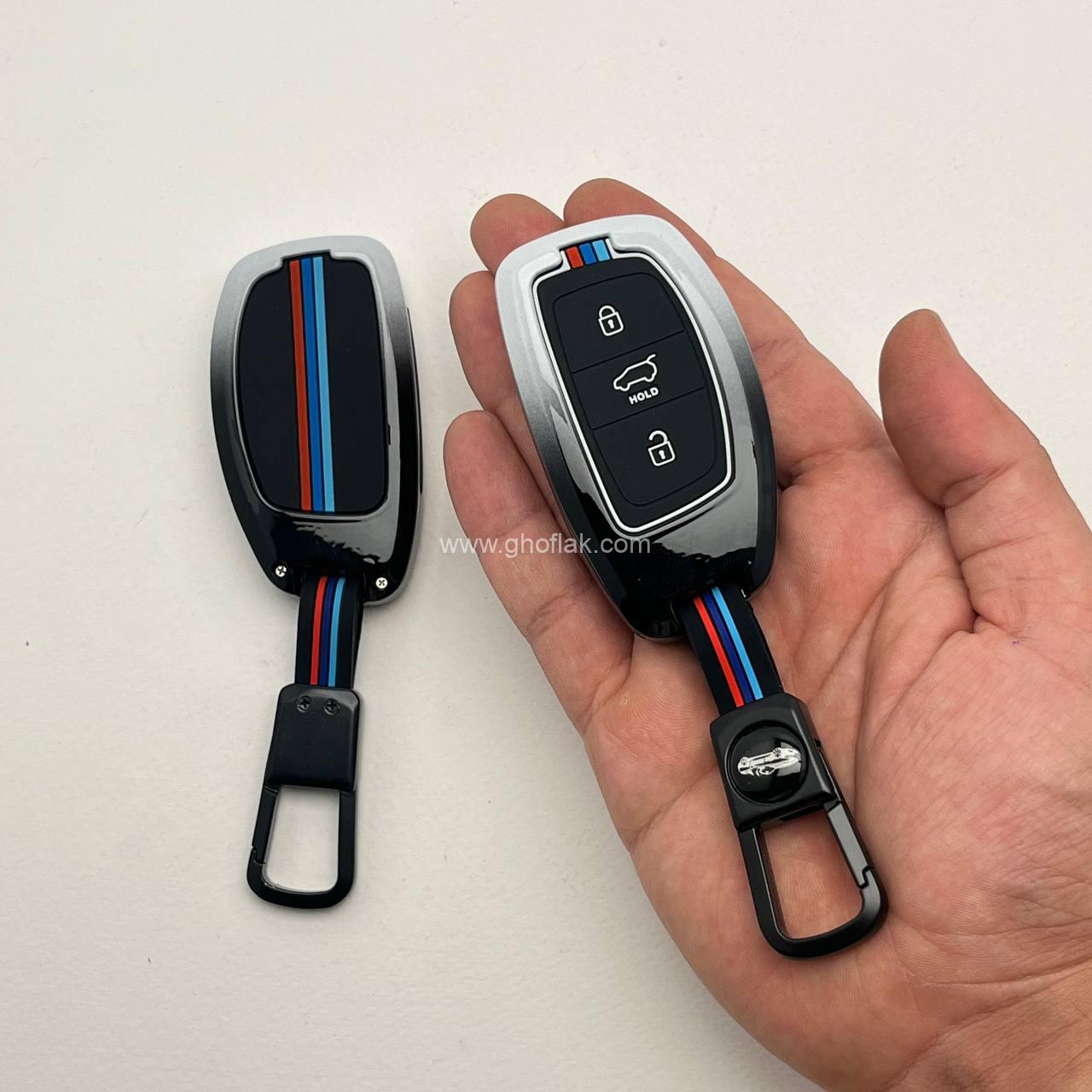 photo_14_2025-03-16_09-00-22 کاور ریموت هیوندایی اکسنت - النترا - توسان - ال اف دور فلزی دو رنگ - Image 1