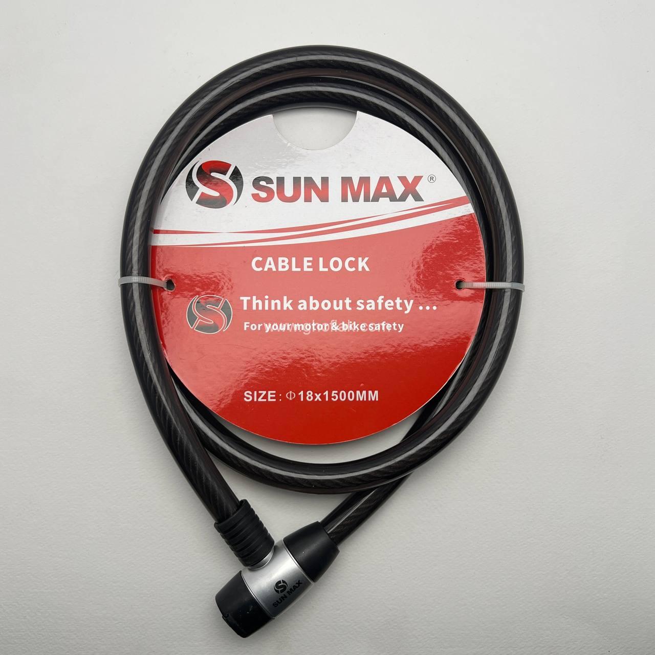 photo_4_2025-03-04_20-06-19 قفل تسمه ای دوچرخه و موتور سانمکس 150 سانت کلید کامپیوتری - Image 1