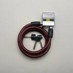 قفل تسمه‌ای کیاکو 150 سانتی‌متر | قفل موتور و دوچرخه با کلید هیدرودیسکی ضد اسید