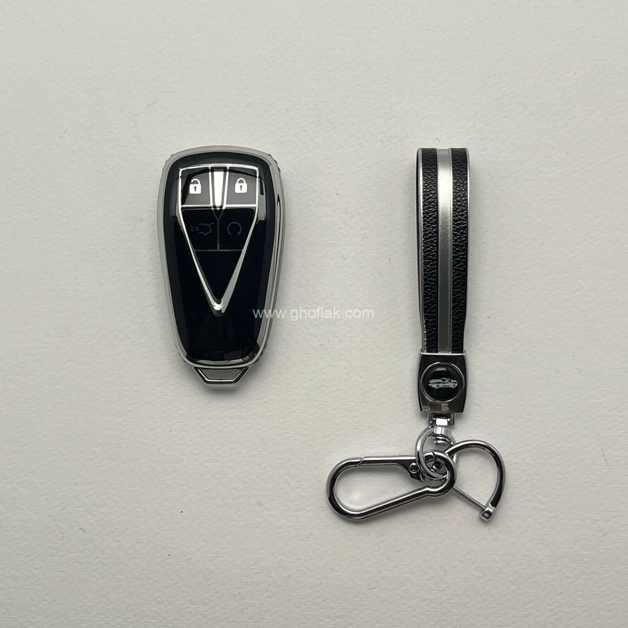 photo_9_2025-03-16_09-51-33 کاور ریموت چانگان کیلس چهار دکمه طرح براق با بند ست - Image 1