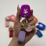 کاور ریموت پژو 206 - 207 - پارس مدل بالا - رانا سیلیکونی با بند چرم کوتاه - Image 2