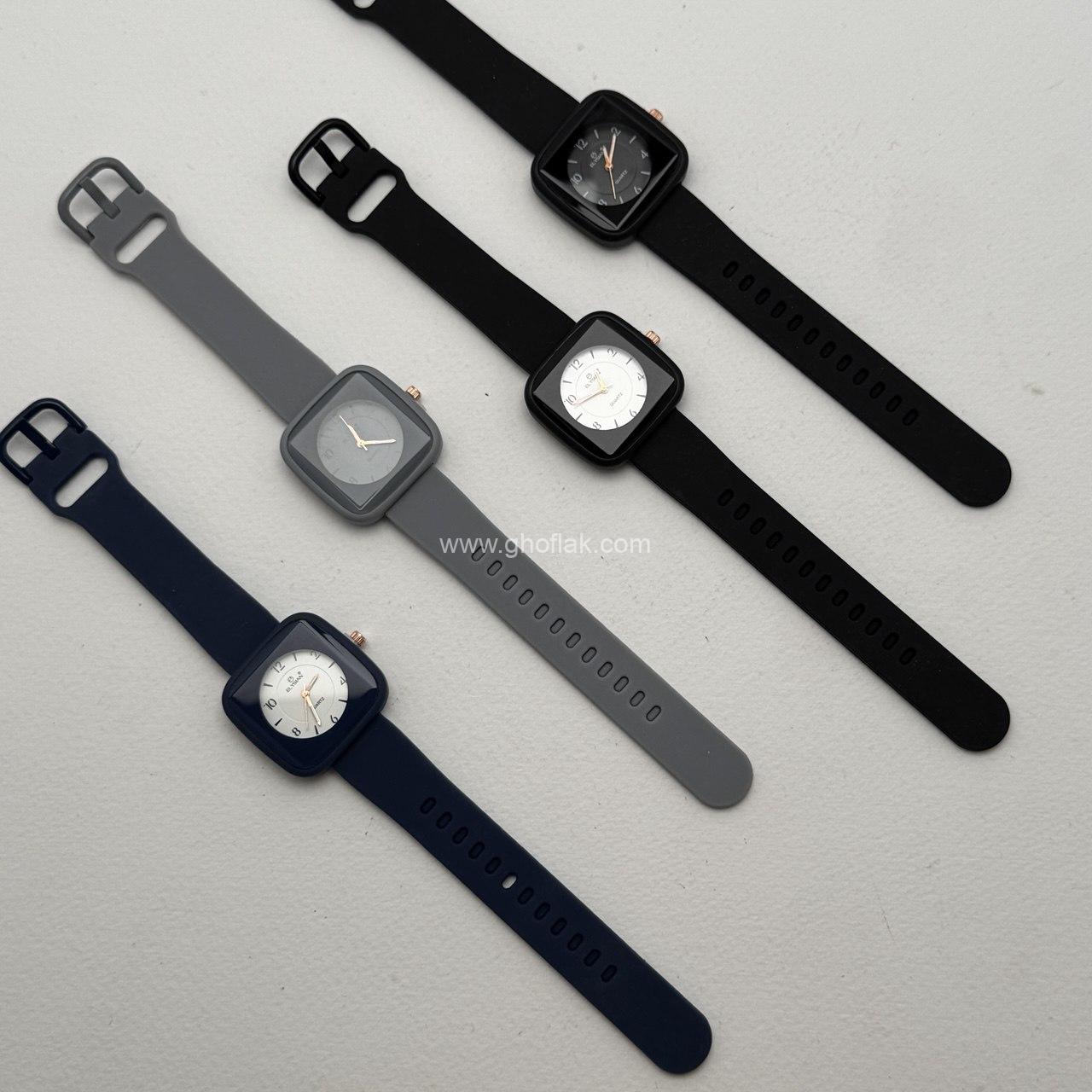 photo_1_2025-04-10_13-00-37 ساعت مچی بند سیلیکونی ELYSIAN (طرح مربعی) - Image 1