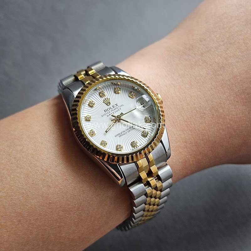 ساعت-مچی-رولکس-بند-استیل-طلایی-(ROLEX) ساعت مچی رولکس بند استیل طلایی (ROLEX) - Image 1