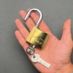 قفل آویز سانمکس دو زبانه سایز ۵۰ – قفل ضد برش و ضد زنگ - Image 3