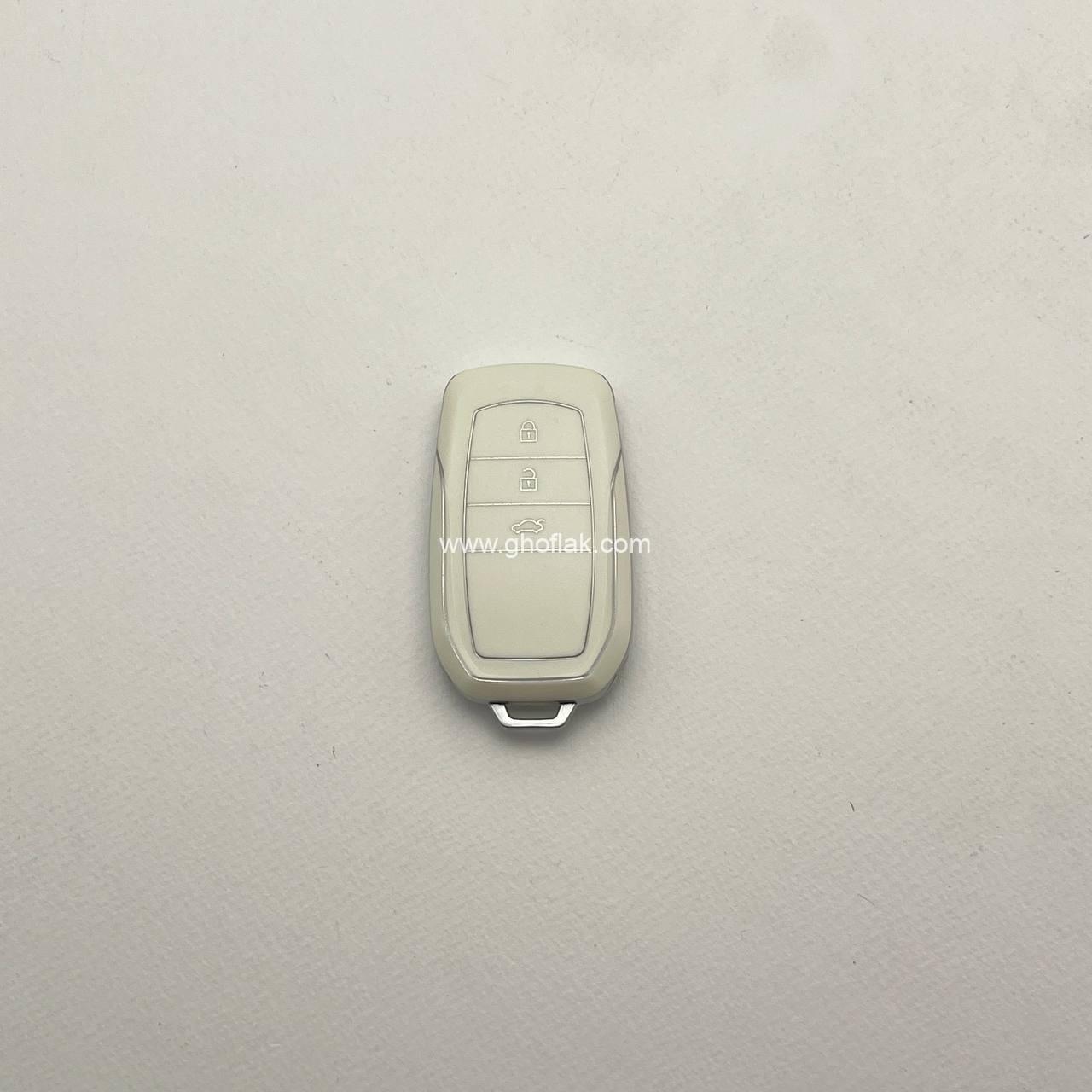 photo_3_2025-04-23_17-25-49 کاور ریموت تویوتا کرولا هایلوکس سی اچ ار و لوین هیبریدی سه دکمه طرح چرم - Image 1