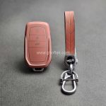 کاور ریموت تویوتا کرولا - هایلوکس - C-HR و لوین هیبریدی سه دکمه طرح چرم با بند ست - Image 7