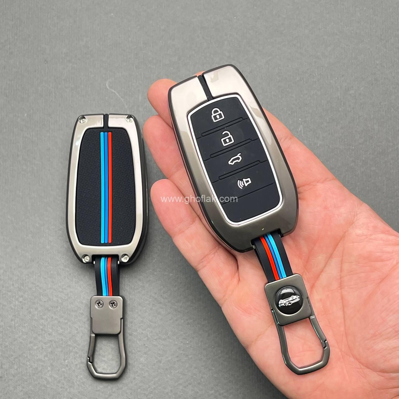 photo_15_2025-06-08_20-00-59 کاور ریموت تویوتا کرولا لوین سی اچ ار هایلوکس هیبریدی چهار دکمه دور فلزی - Image 1