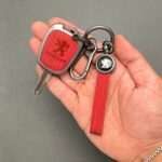 کاور ریموت پژو 206 و 207 و پارس مدل بالا دور فلزی طرح چرم و چوب