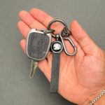 کاور ریموت پژو 206 و 207 و پارس مدل بالا دور فلزی طرح چرم و چوب - Image 6