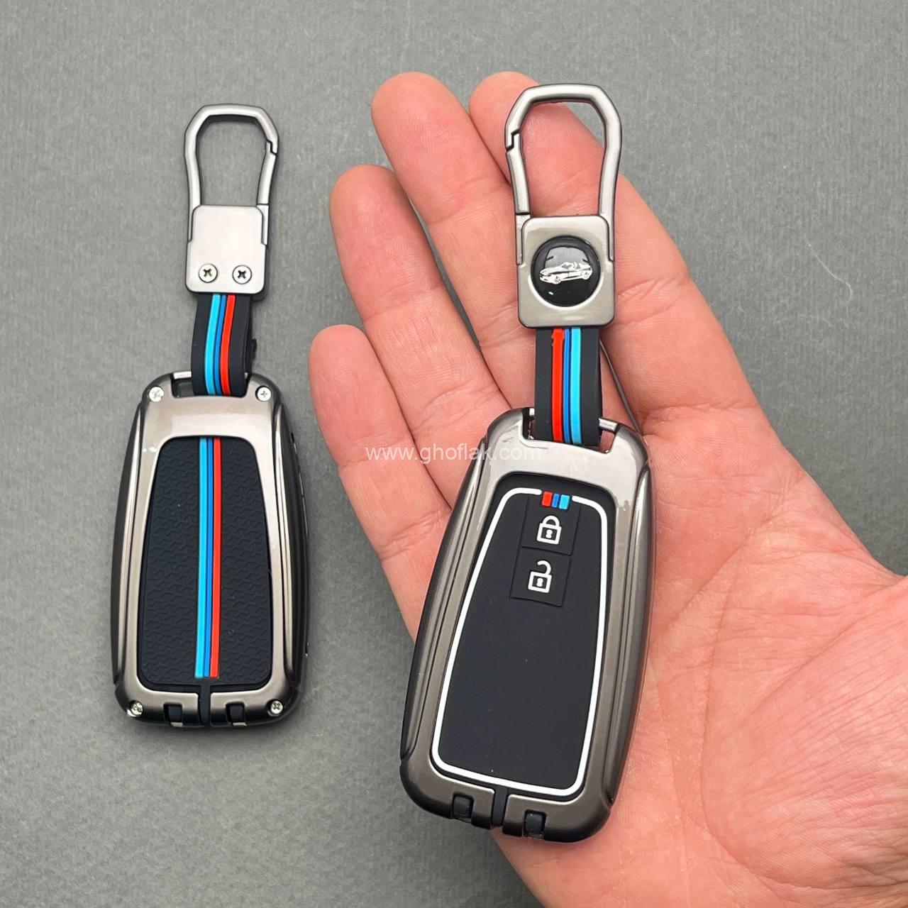 photo_3_2025-07-22_09-54-23 کاور ریموت تویوتا کرولا لوین سی اچ ار هایلوکس بنزینی دو دکمه دور فلزی - Image 1