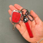 کاور ریموت پژو 206 و 207 و پارس مدل بالا دور فلزی طرح چرم و چوب - Image 5