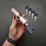 سیلندر درب چوبی و ضد سرقت آپارتمان x18 کلید تفنگی