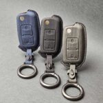 کاور ریموت پژو 405 و پارس تاشو دو دکمه چرمی وودی | محافظ لوکس و بادوام