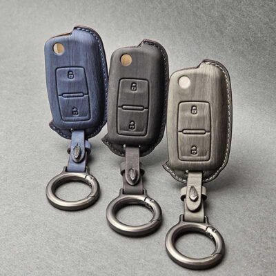 کاور ریموت پژو 405 و پارس تاشو دو دکمه چرمی وودی | محافظ لوکس و بادوام