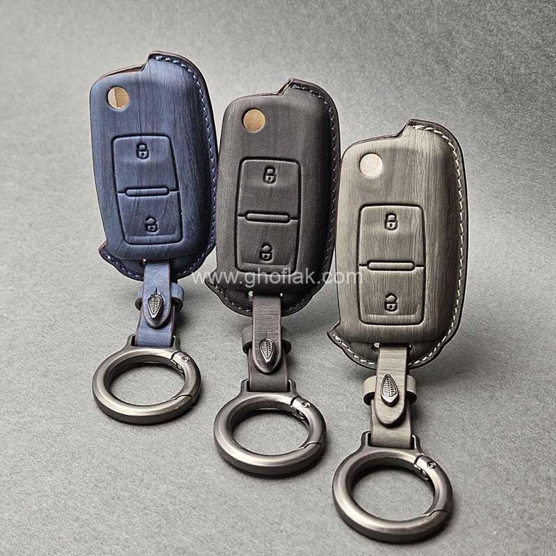 405-چرمی-وودی کاور ریموت پژو 405 و پارس تاشو دو دکمه چرمی وودی | محافظ لوکس و بادوام - Image 1