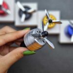 خوشبو کننده ملخی سه پر دریچه کولر ماشین - Image 3