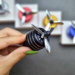 خوشبو کننده ملخی سه پر دریچه کولر ماشین - Image 5